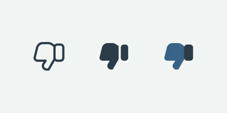 Dislike vector icon isolated. Vector illustration style is flat iconic symbol. Designed for web and...