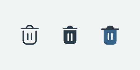 Trash can vector icon isolated. Vector illustration style is flat iconic symbol. Designed for web...