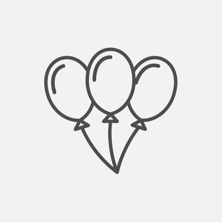 Balloon vector icon. Isolated balloon icon vector design. Designed for web and app design interfaces.のイラスト素材