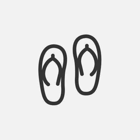 Sandal vector icon set. Isolated footwear icon vector design. Designed for web and app design interfaces.のイラスト素材