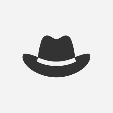 Man hat icon. Clothing accessories icon symbol. Hat vector illustration on isolated background.のイラスト素材