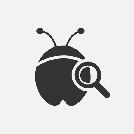 Bug vector icon. Virus icon symbol. Insect vector illustration on isolated background. Bug sign for mobile concept and web designのイラスト素材