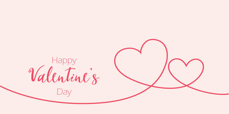 Happy Valentine's Day vector. Valentine's Day typography poster with handwritten calligraphic text isolated on white background. Vector illustration - Vectorのイラスト素材