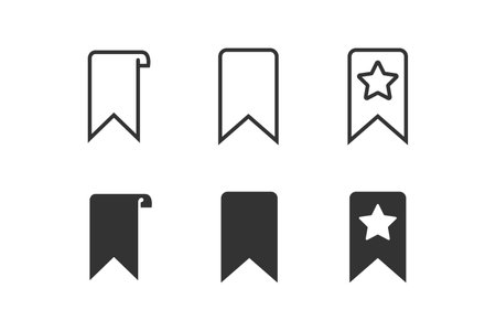 Bookmark social media icon isolated on background. modern save bookmark symbol, simple, vector, icon for website design, mobile app, ui. vector illustrationのイラスト素材