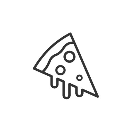 Pizza icon vector illustration. Food and cooking. Minimalism vector symbols, line icon for logo, mobile app and website design. Vector illustration, EPS10.のイラスト素材