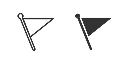 vector illustration of flag icon set. Waving flag icons vector isolated for graphic, website and mobile designのイラスト素材