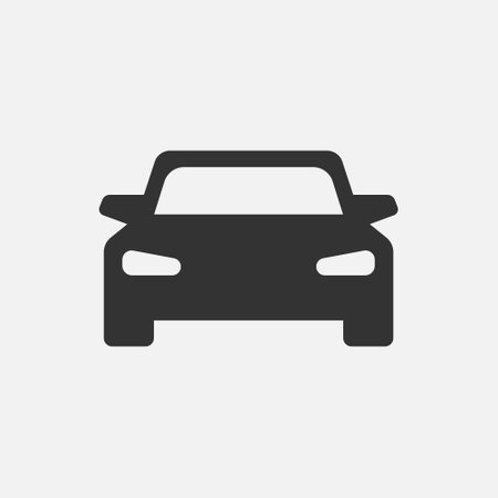 Car icon in flat style simple traffic icon. Urban, city cars and vehicles transport conceptのイラスト素材