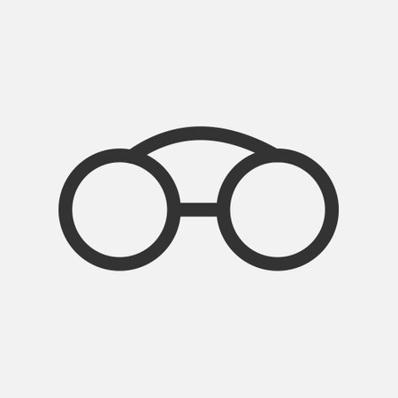 Binoculars icon vector. Linear style sign for mobile concept and web design. Binoculars symbol  vector illustration. Flat vector simple element graphics - vector.のイラスト素材