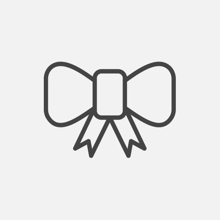 Christmas bow vector icon. New Year icon symbol. Christmas holiday symbol vector illustration isolated for graphic, web, ui ux and mobile app designのイラスト素材