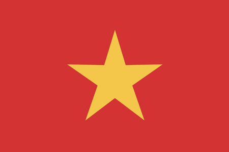 Vietnam flag national emblem graphic element illustration template design. Flag of Vietnam- vector illustrationのイラスト素材