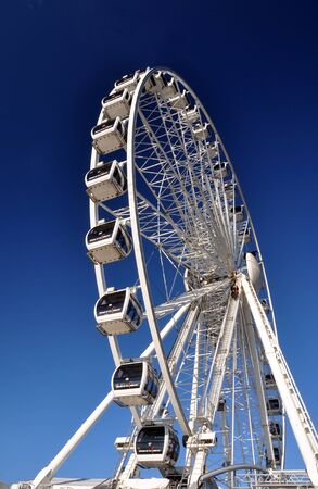Brighton, United Kingdom - April 16, 2012: Tourists enjoy a panoramic view of Brighton and East Sussex from the new Brighton Wheel.のeditorial素材