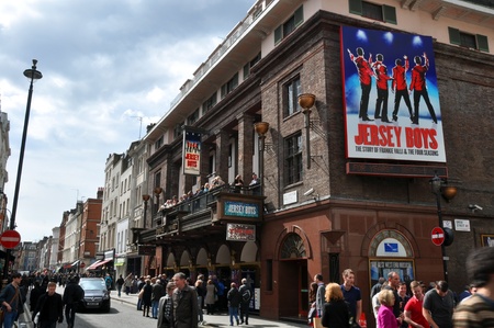 London, United Kingdom - April 22, 2012: Jersey Boys at the Prince Edward Theatre, based on the...