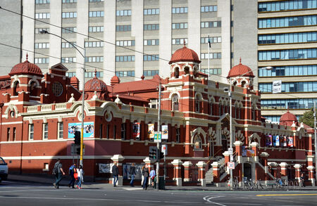 Melbourne, Australia - May 15, 2014   Historic Public Baths Building downtown Melbourne のeditorial素材
