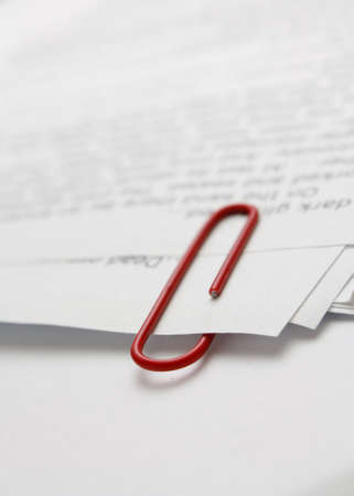 The clip on heap of paper 