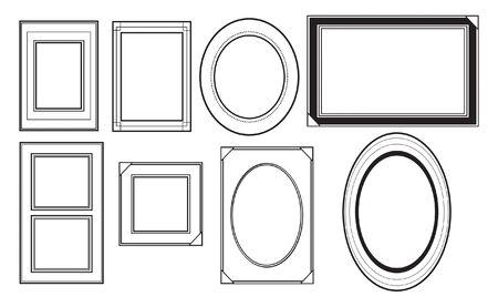Variety of picture framesのイラスト素材
