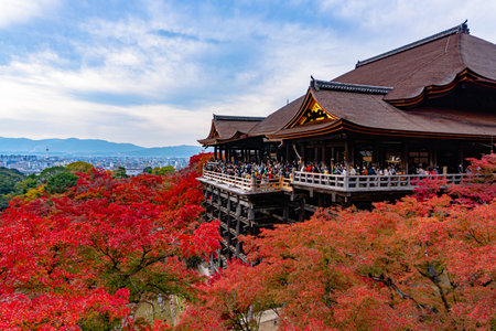 Kiyomizu Temple autumn seasons in kyotoのeditorial素材