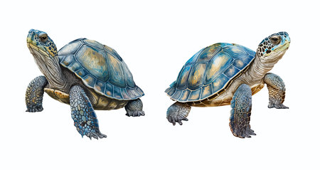 Turtle clipart, isolated vector illustration.のイラスト素材