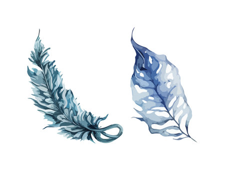 Leaves clipart, isolated vector illustration.のイラスト素材