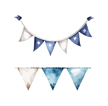 Marine pennant clipart, isolated vector illustration.のイラスト素材