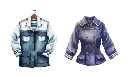 Sailor clothes blue clipart, isolated vector illustration.のイラスト素材