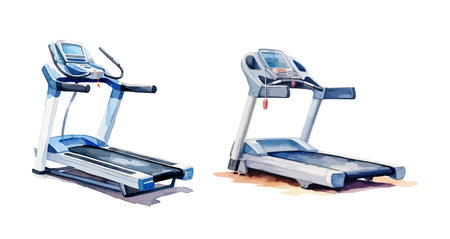 Treadmill clipart, isolated vector illustration.のイラスト素材