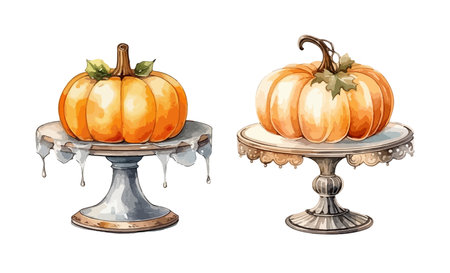 Pumpkin clipart, isolated vector illustration.のイラスト素材
