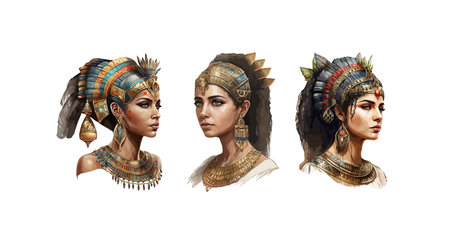 Egypt cleopatra clipart, isolated vector illustration.のイラスト素材
