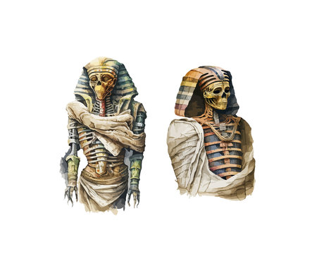 Egypt mummy clipart, isolated vector illustration.のイラスト素材
