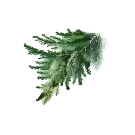 Fir tree clipart, isolated vector illustration.のイラスト素材
