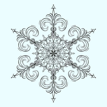 Snowflake for Christmas and New Years designのイラスト素材
