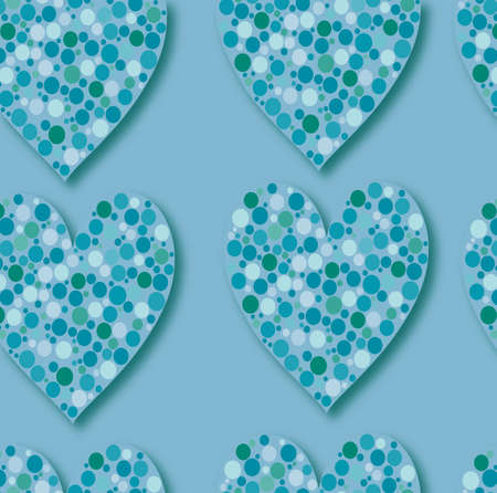 Seamless background with heartsの写真素材