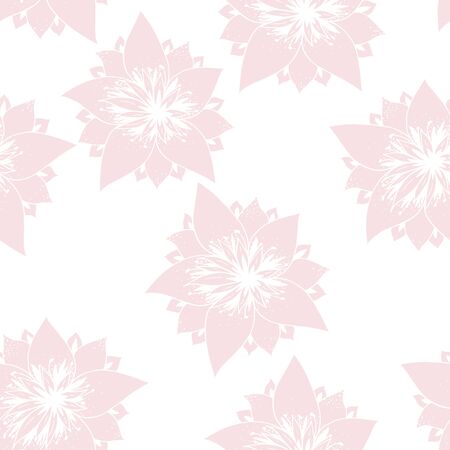 Vector decorative seamless pattern with herbal and floral motifsの写真素材
