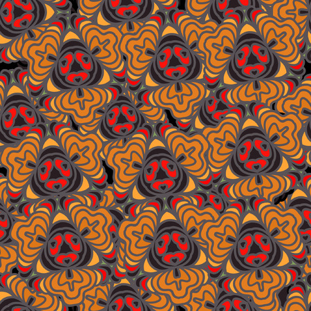 Vector decorative seamless pattern with herbal and floral motifsのイラスト素材