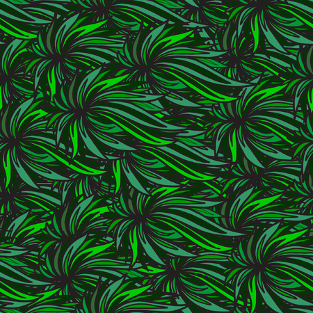 Vector decorative seamless pattern with herbal and floral motifsのイラスト素材