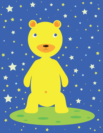 Funny cartoon bear. Element for design. Animal illustrationの写真素材