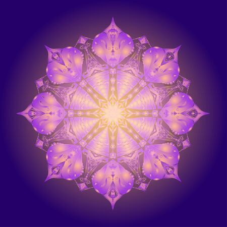 Ornamental card with mandala. Vintage decorative elements.の写真素材