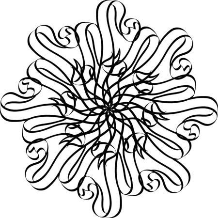 Ornament black white card with mandala.の写真素材