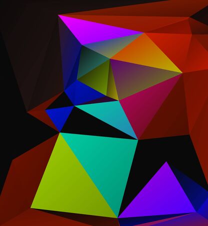 Abstract decorative background with triangular polygonsのイラスト素材