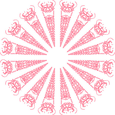 Ornamental card with mandala. Vintage decorative elements.の写真素材