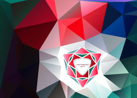 Abstract decorative background with triangular polygonsのイラスト素材