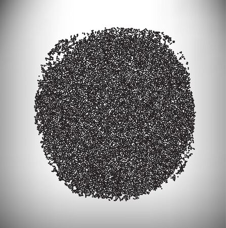 Abstract dotted design element in circle. Isolated banner.のイラスト素材