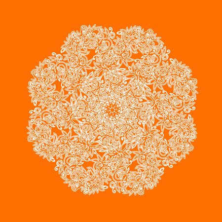 Ornate page cover, ornamental pattern template for designのイラスト素材