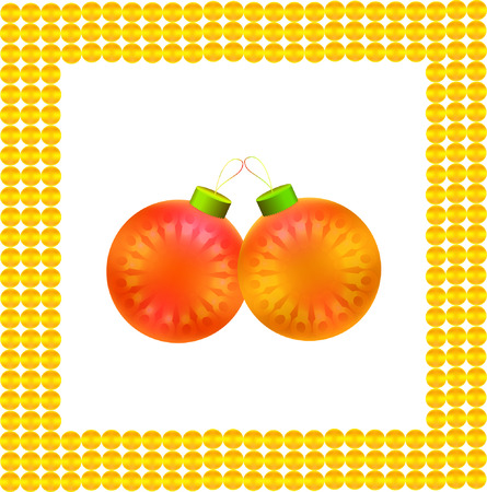 Colorful christmas balls. Set of realistic decorations. Balls for the Christmas treeのイラスト素材
