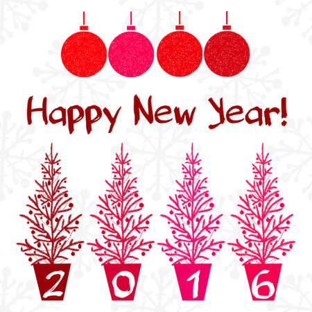 Christmas tree. New year card design template.のイラスト素材