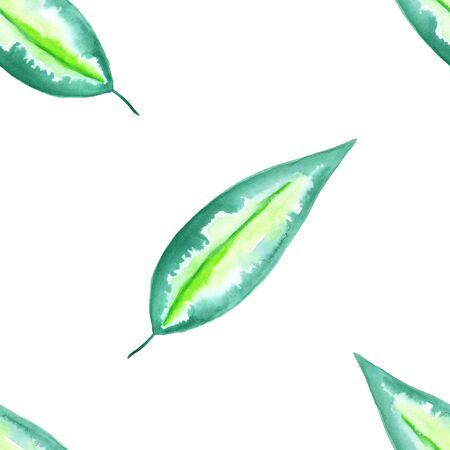 Seamless decorative background with watercolor painted elements.の写真素材