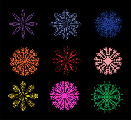 Vintage design elements with curly decorative motifs.のイラスト素材