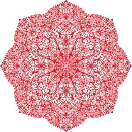 Ornamental card with mandala. Vintage decorative elements.のイラスト素材