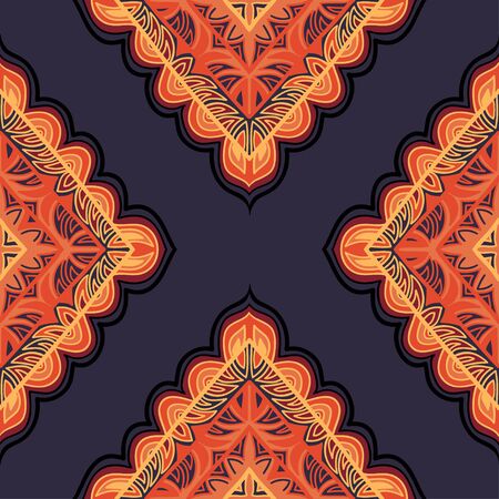 Seamless colorful pattern with rhombuses. Stylized decorative shapes.のイラスト素材