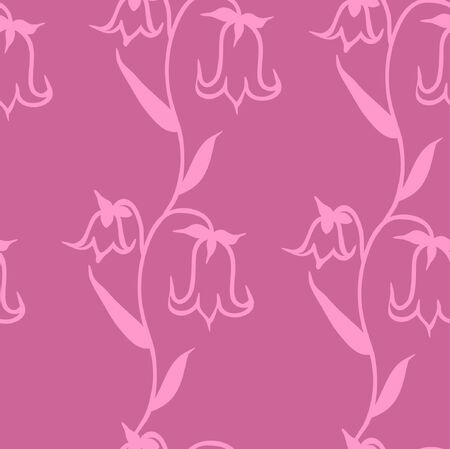Seamless vintage pattern with bright stylized flowers.のイラスト素材
