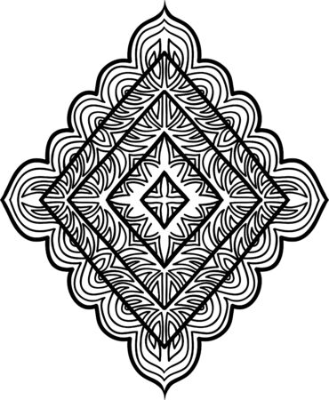 Seamless colorful pattern with rhombuses. Stylized decorative shapes.のイラスト素材